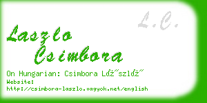 laszlo csimbora business card